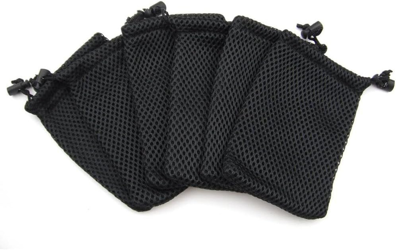 Nylon Mesh Drawstring Bag, 5 x 3.5 Inch Small Storage Pouch String Bags for Mini