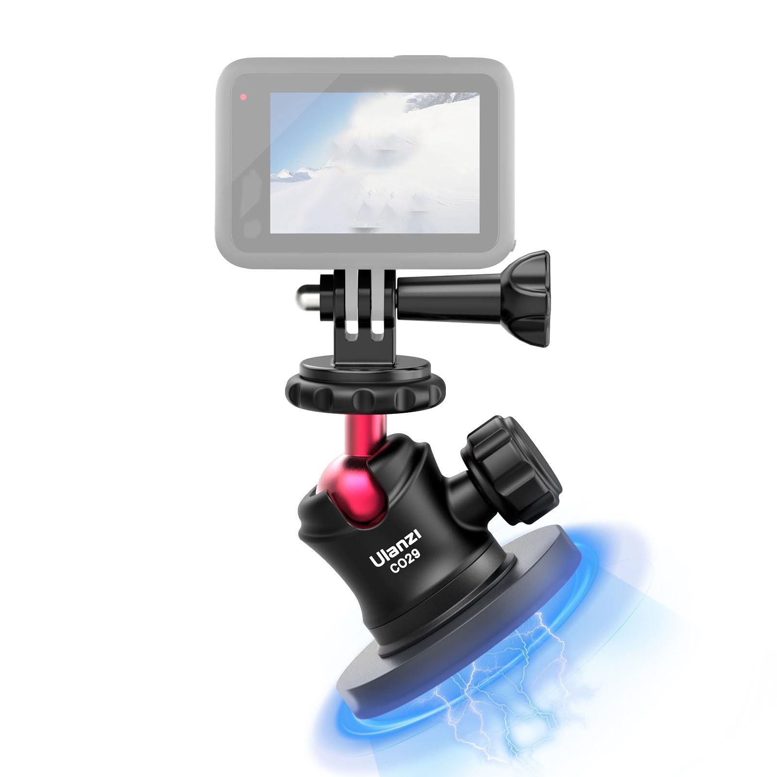 ULANZI Magnetic Camera Mount for Action Camera, Strong Black