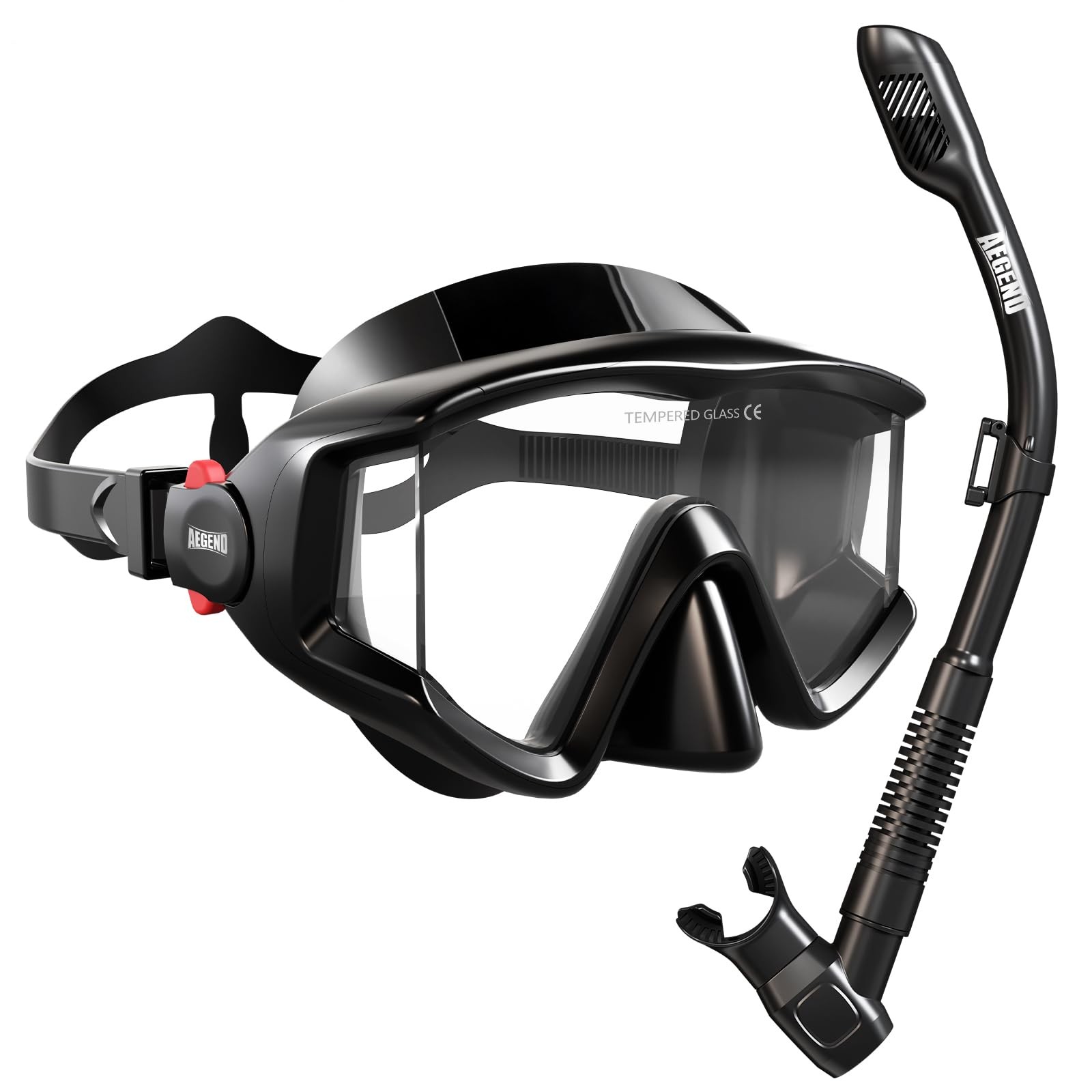 Aegend Snorkel Diving Mask For Adult Men Women Diving Goggles Anti-Fog Tempered
