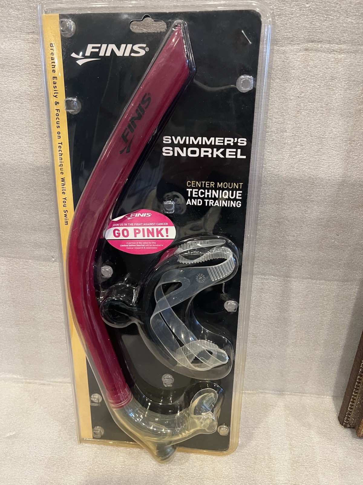FINIS Original Swimmer’s Snorkel – Center-Mount Design For Swim Training Go Pink