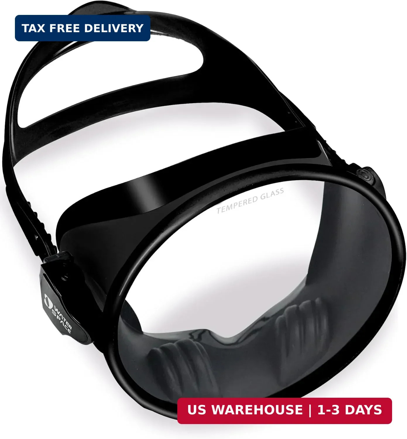 Oval Diving Mask Adult Tempered Glass, One-Window Scuba Diving Mask Adult with B