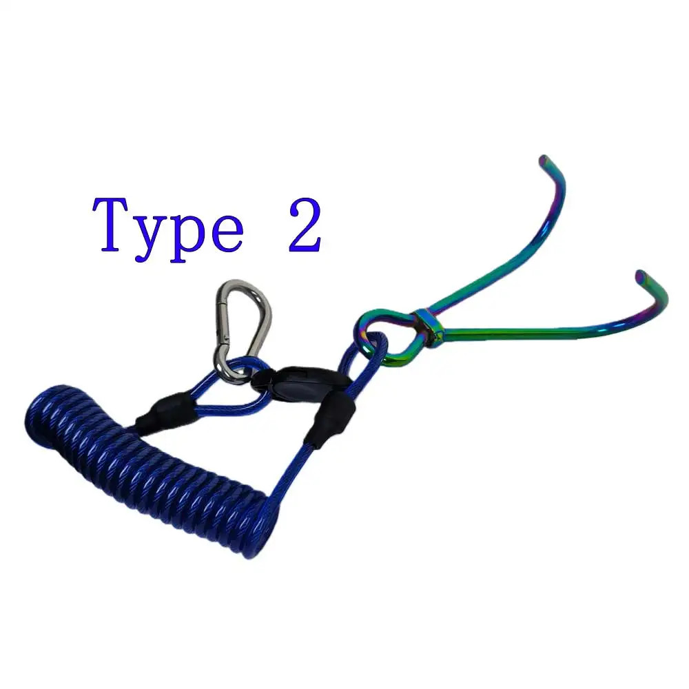 Heavy-duty 316 Stainless Steel Retractable Scuba Sigle/Double Reef Drift Hook