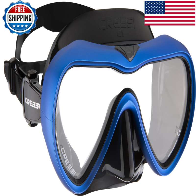 Cressi A1 Black/Blue Clear Lens