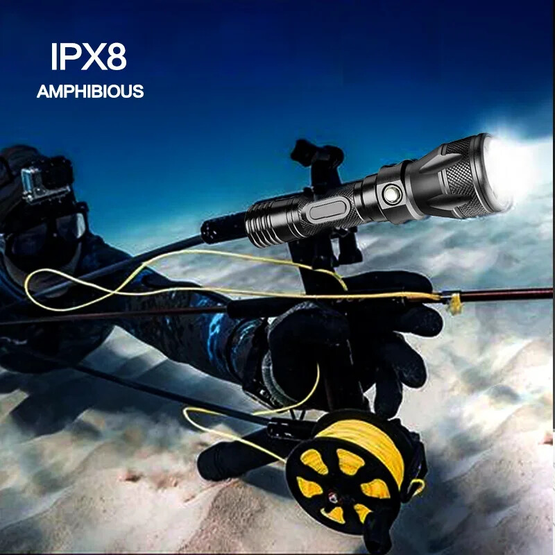 99000LM Scuba Diving Light Underwater LED Flashlight Dive Underwater Lighting US