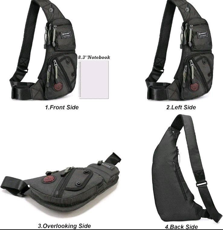NICGID Sling Bag Chest Shoulder Backpack Crossbody Bags Casual Dark Green Teal