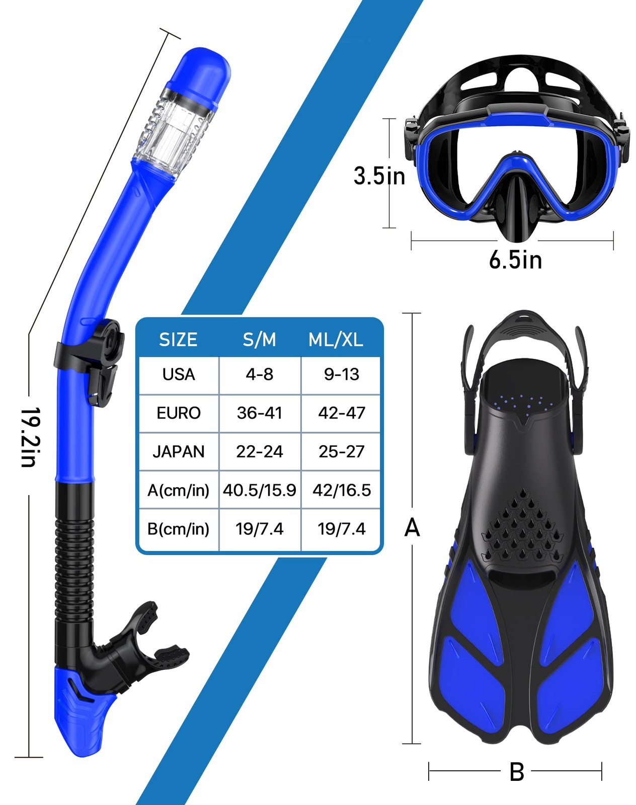 Ubekezele Snorkeling Gear for Adults Men Women,4 in 1 Snorkel Set with Panora…