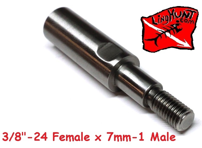 AfterMarket OMER Adapter 3/6″-24 Female by 7mm-1 Male Polespear Multi Prong Tip