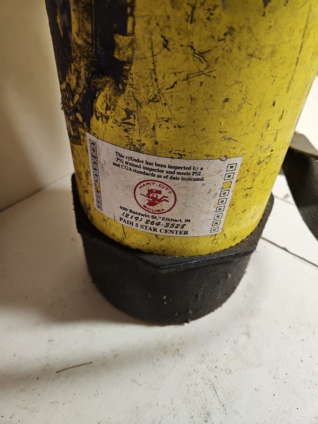 US DIVERS Aluminum Aqua Lung Cylinder Tank, Vintage