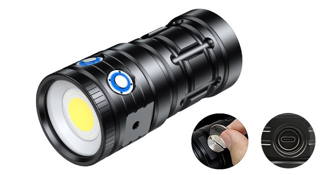 LARGE Scuba Diving LED Light Flashlight 4500 Lumens 100M Rechargeable Underwater