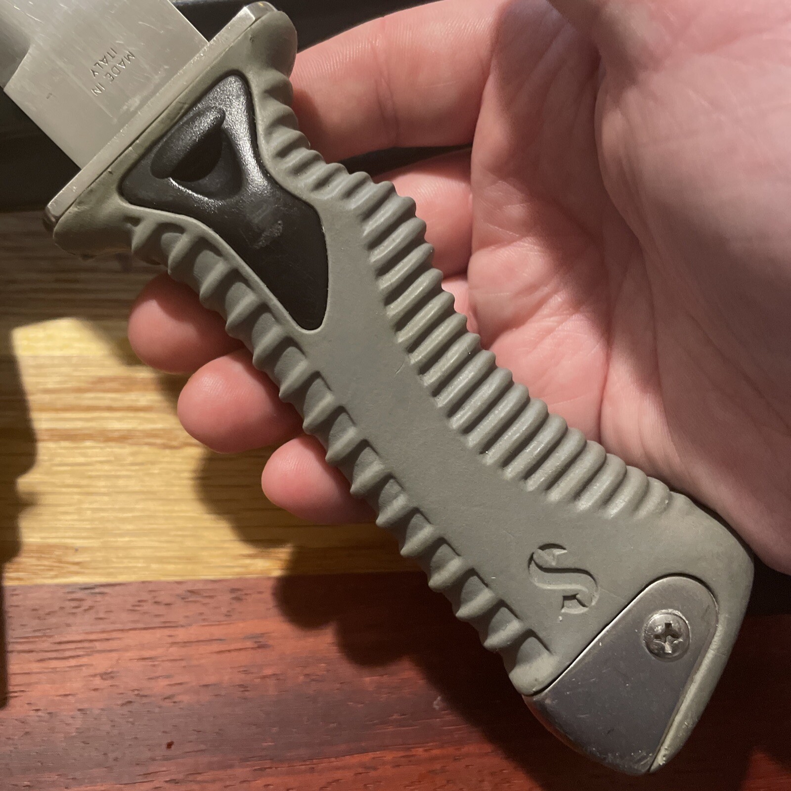 Vintage ITALY Made Scubapro Dive Knife 6 Blade Blunt Tip Discontinued Model Rare