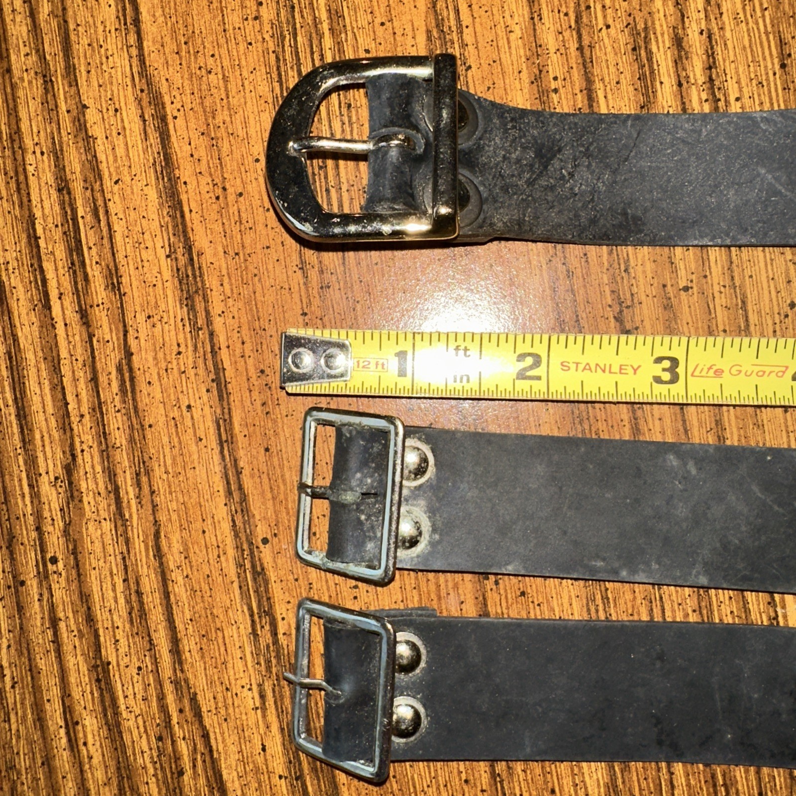 NOS Unbranded SCUBA Dive Gauge Rubber Straps Black 11 1/2-12” X 1” Set Of 3