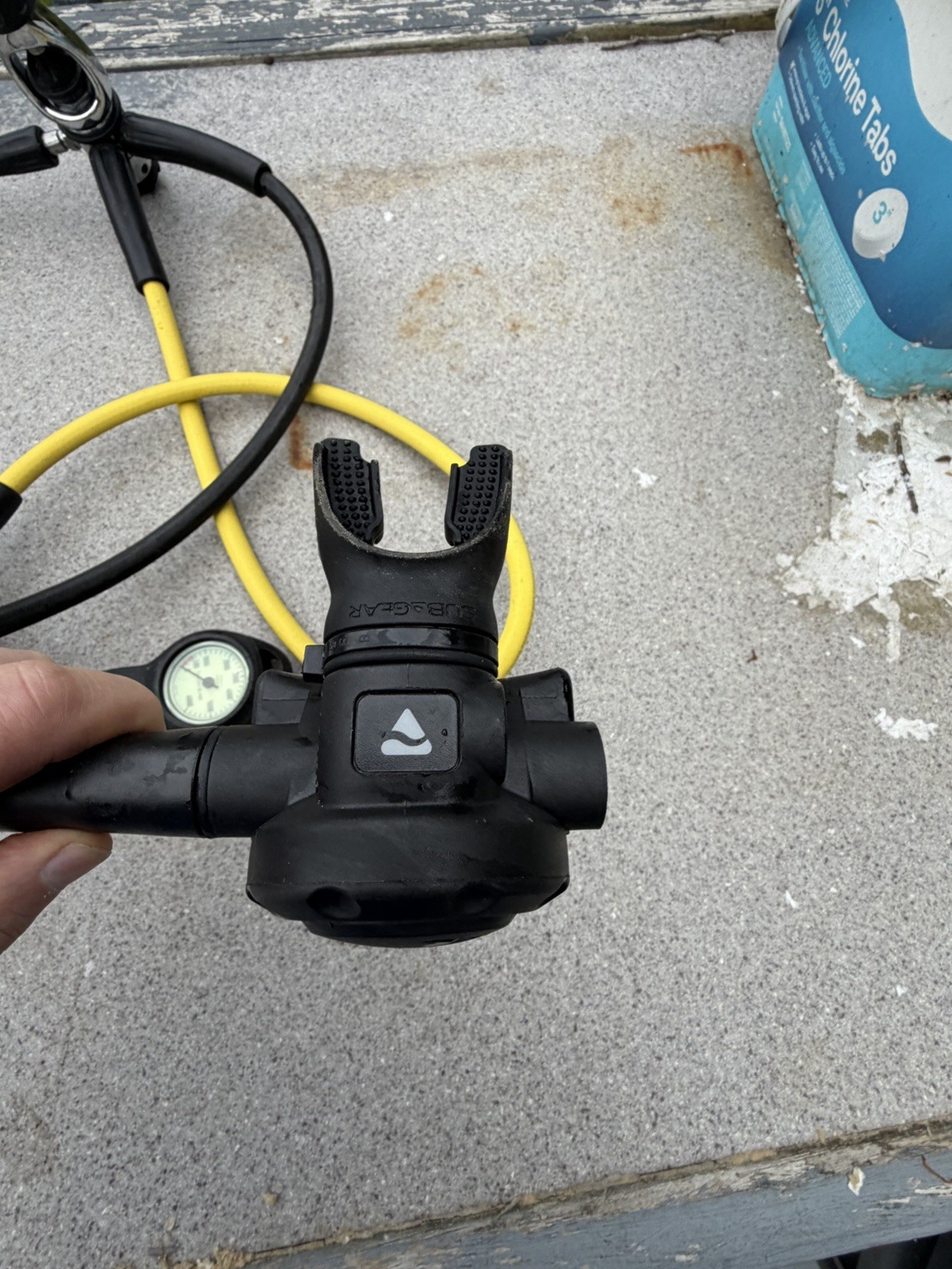 Sub Gear SG 100 Scuba Regulator Set w/ Yellow Octopus, Hoses & Gauge