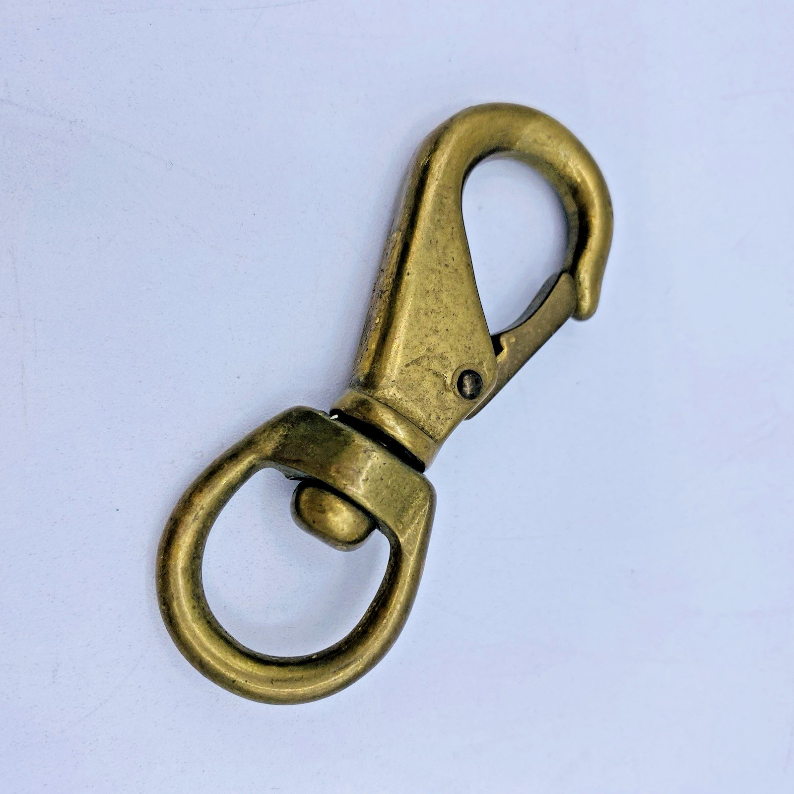 Vintage Scuba Choice 3-5/8″ Brass Swivel Eye Snap Hook Clip