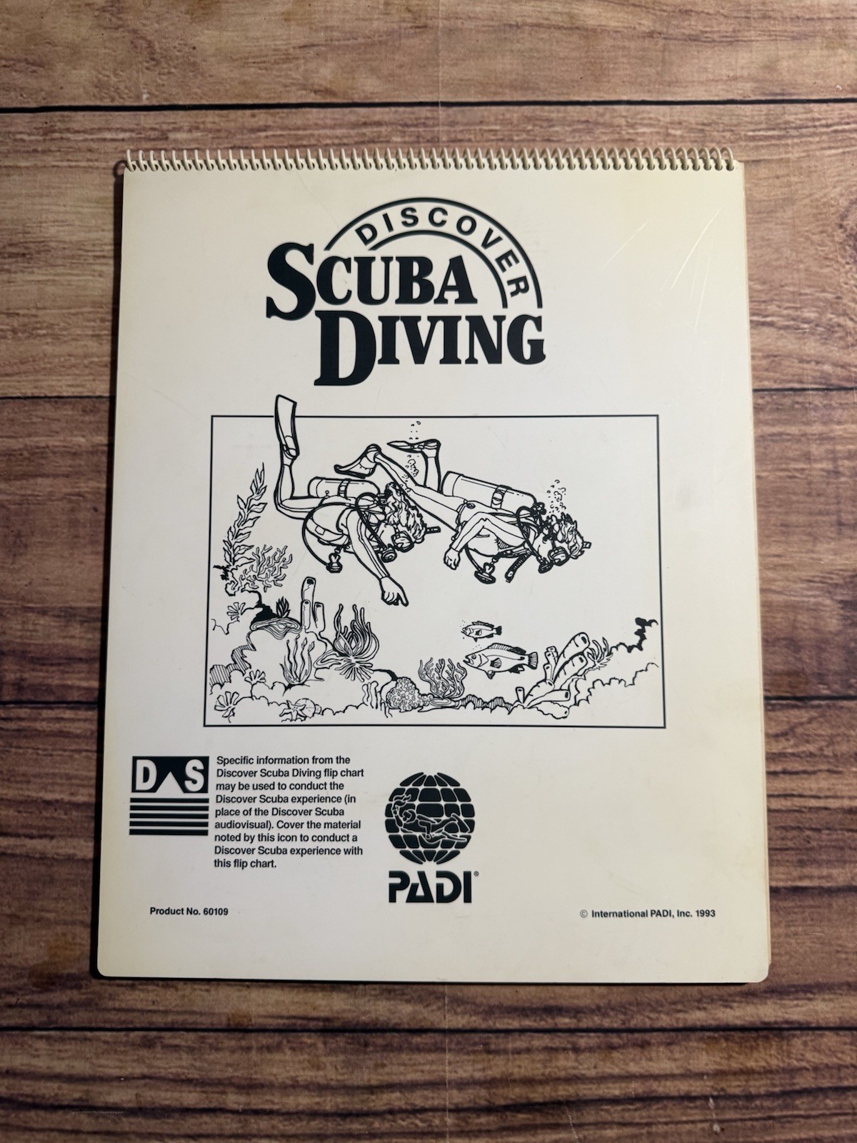 PADI Discover Scuba Diving Flip Chart #60109 International PADI 1993 Printing