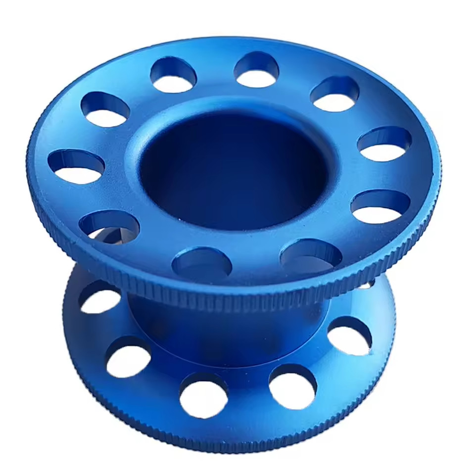 Blank Aluminum Metal Finger Spool Scuba Cave / Wreck Dive Reel Line Compact