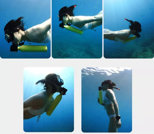 DEDEPU Scuba Diving Kit Full Face Snorkel Mask 1L Air Oxygen Tank Underwater US