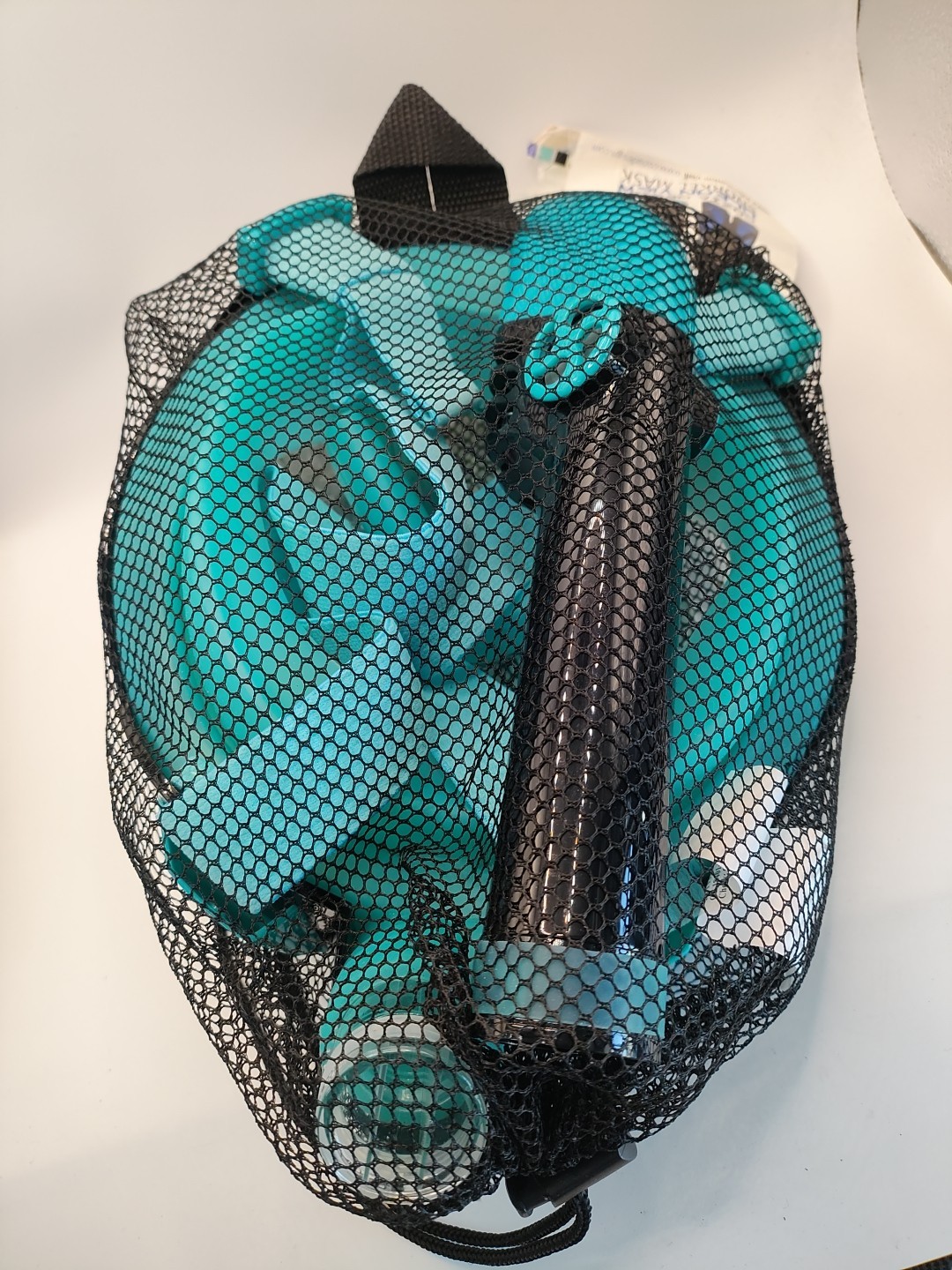 Cozia Design Adult L/XL Black Teal Ocean View Full Face Snorkel Mask