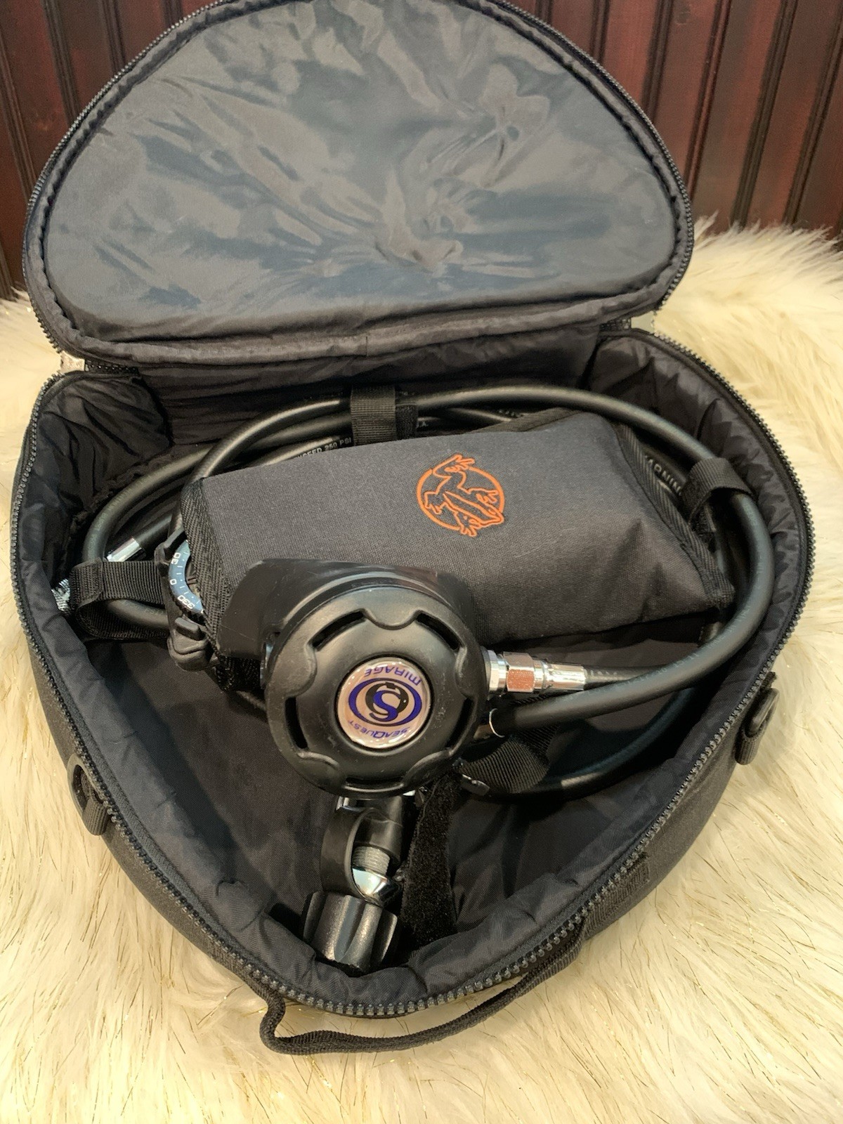Sea Quest Yoke First Stage, Sea Quest Mirage Regulator, Sherwood Console, & Bags