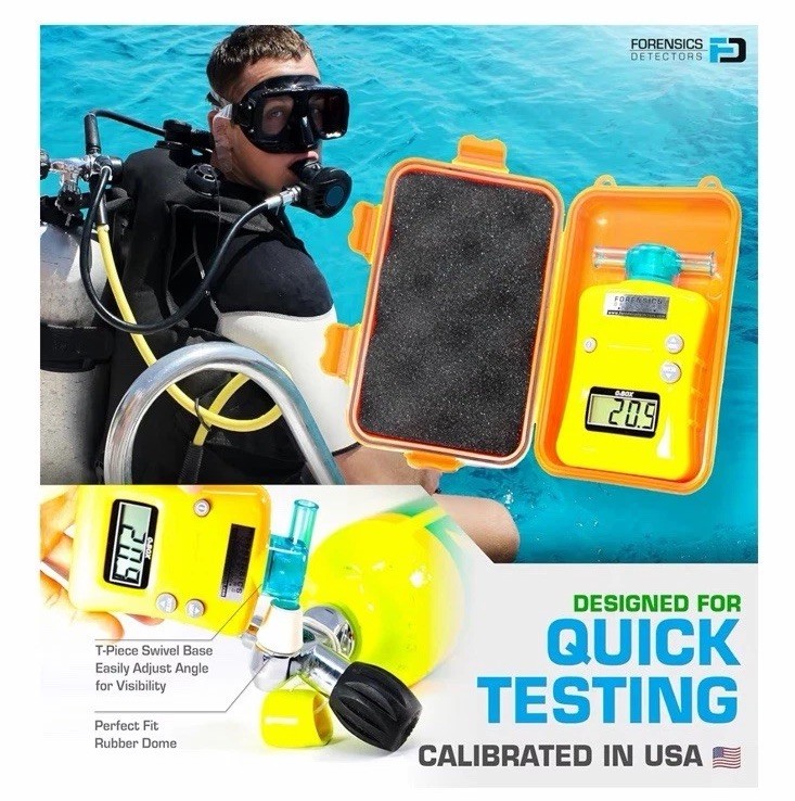 OXYGEN Analyzer by FORENSICS | 0%-100% with 0.1% resolution | Scuba, Nitro 02Box