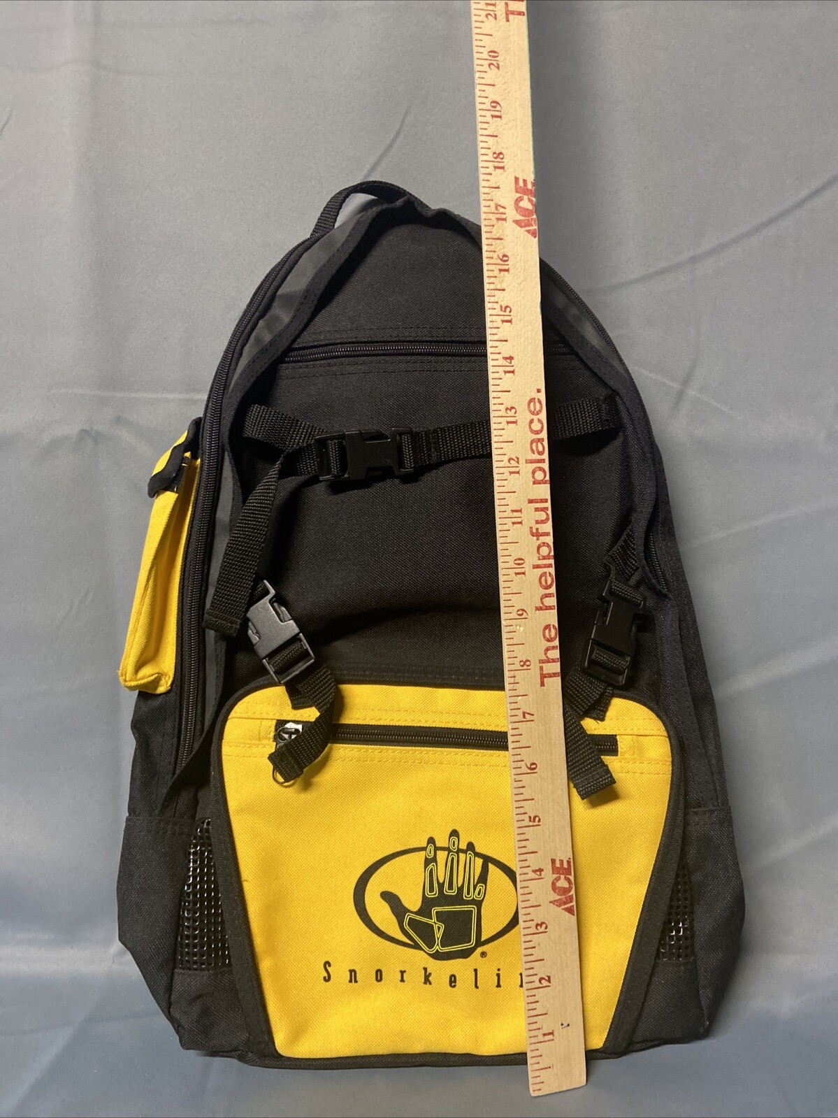 Body Glove Snorkeling Travel Backpack Black Yellow Zipper Pockets 59