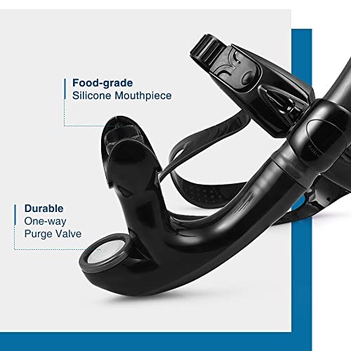 Snorkel Lap Swimming Swimmer Training Diving A-T1 Swim Snorkel-Black