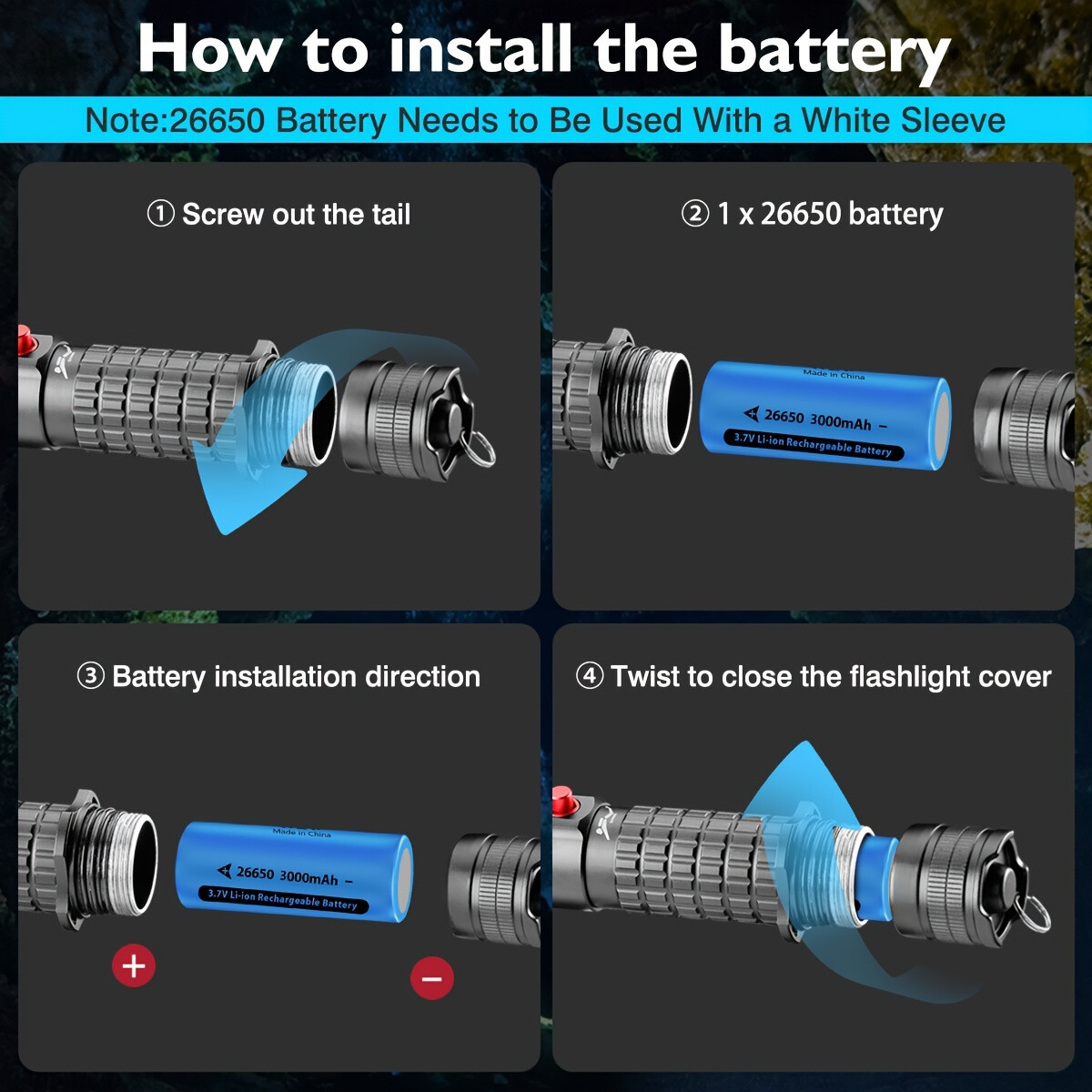 20000LM Dive Light Torch LED Flashlight Scuba Underwater 40m Diving Lamp 4-Mode