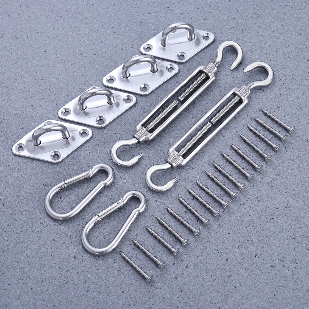 OUNONA 8PCS Bracket Installation Kit for Rectangular Triangular Sun Shade Sail