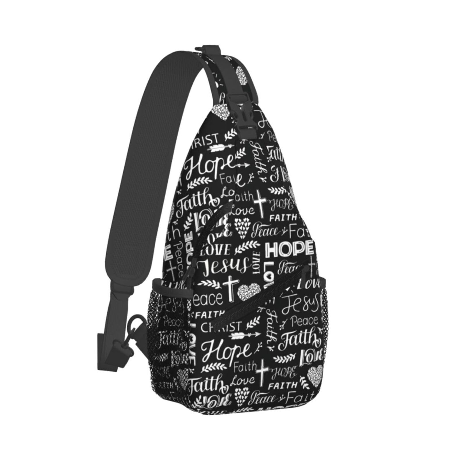Christian Jesus Cross Crossbody Sling Bag One Size, 1