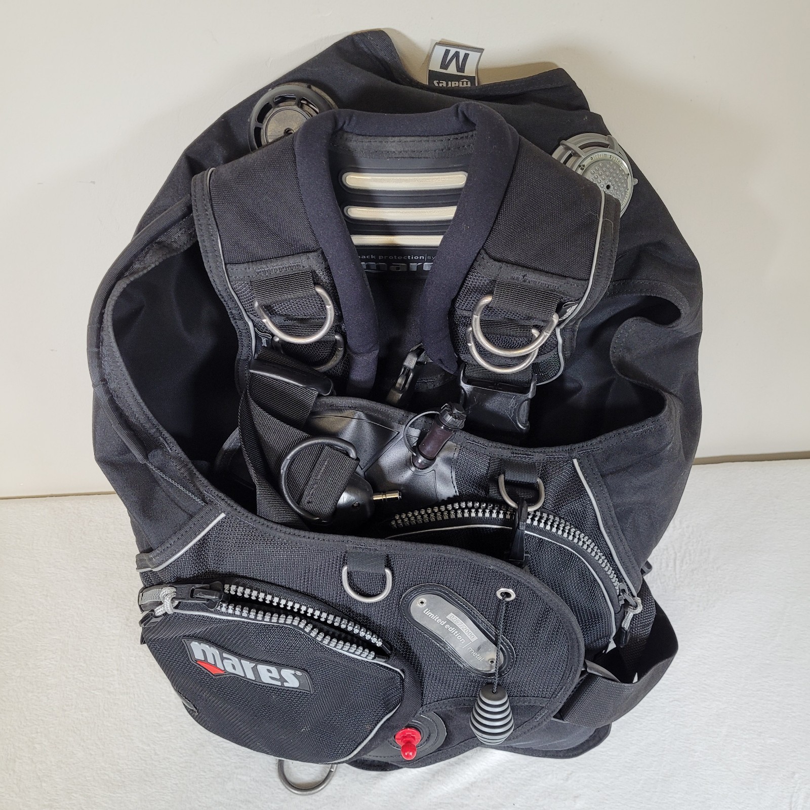 Mares Limited Edition Morphos Metal Scuba Diving Vest Back Protection System MED