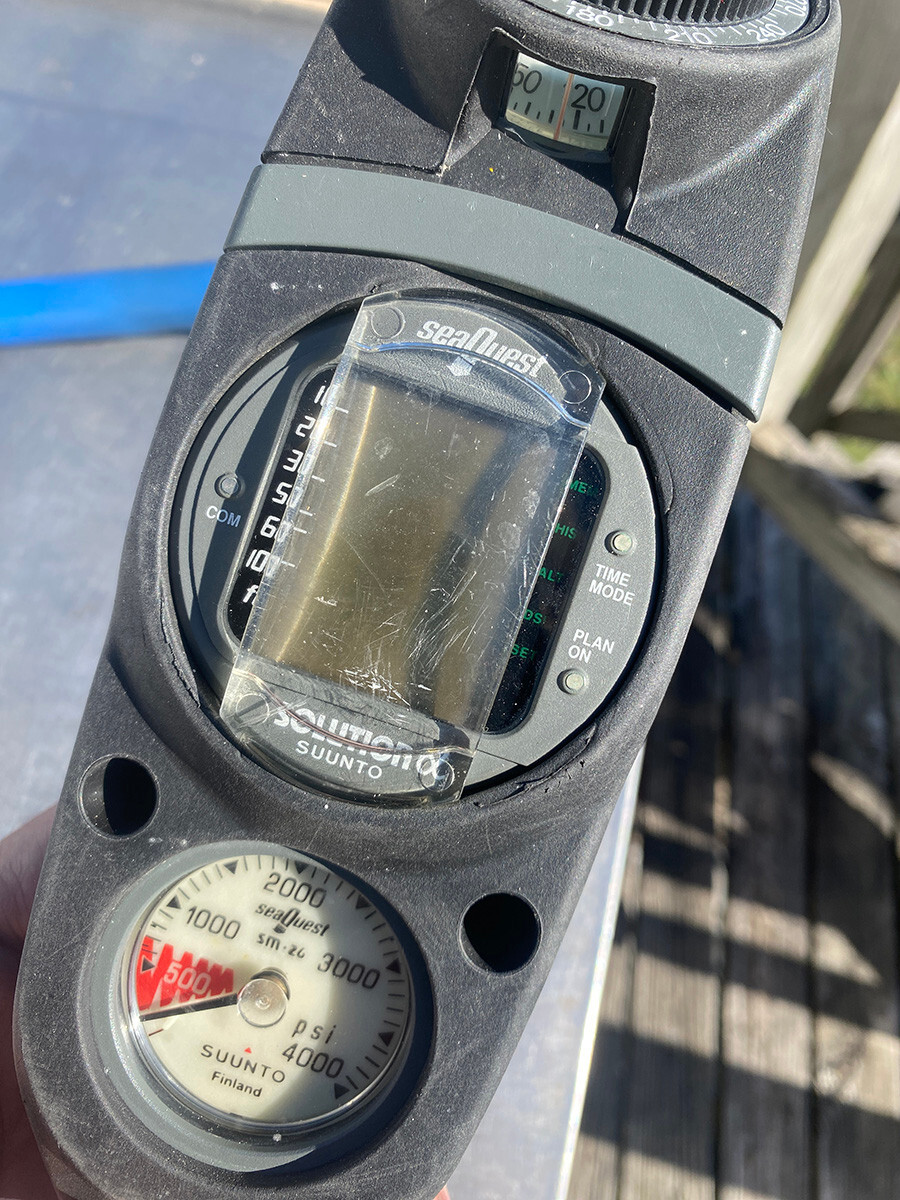 Suunto Seaquest Gauge Console Works! Solution-⍺ Computer, Compass SPG Hose Case