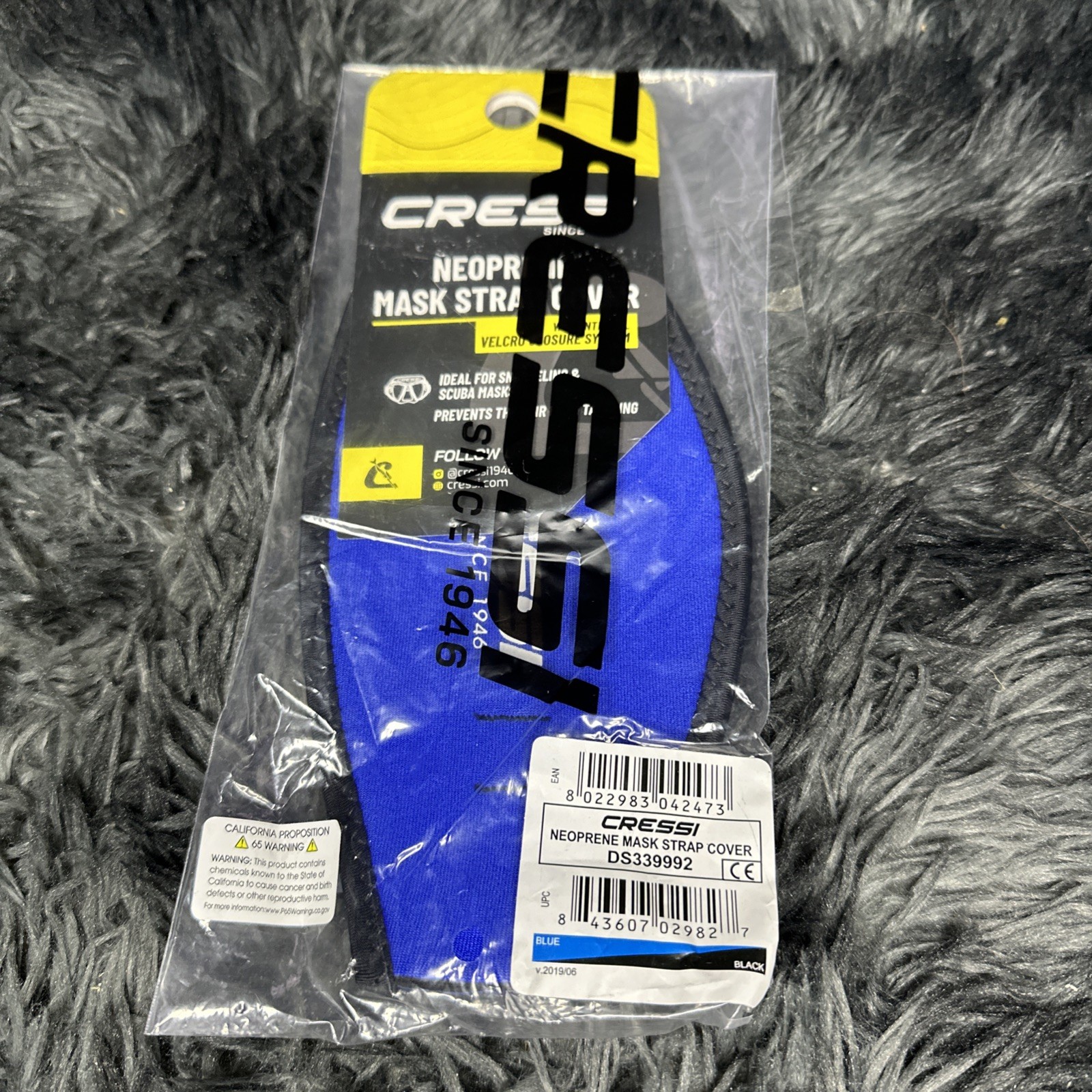 Cressi Neoprene Mask Strap Cover # DS339992 – Blue
