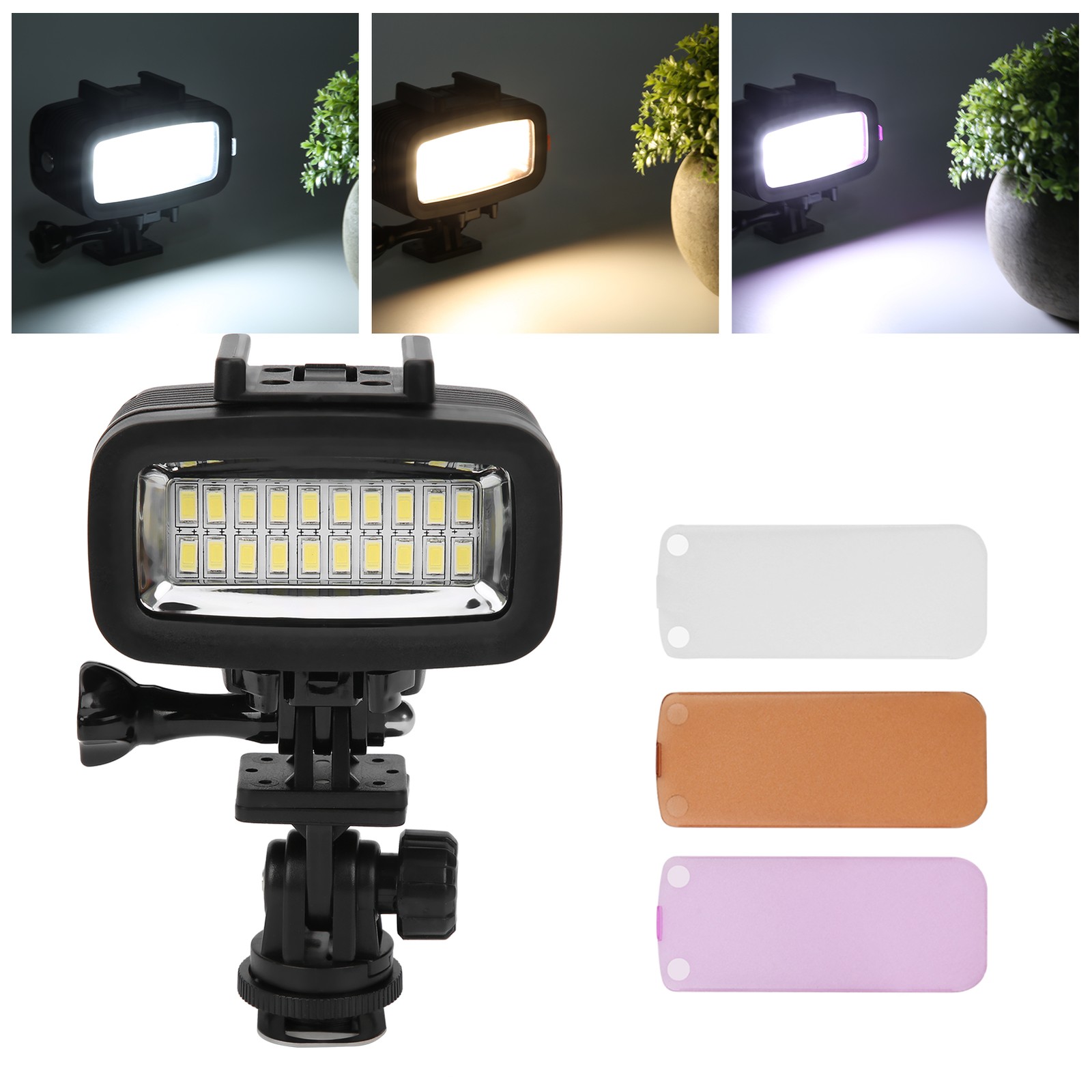 40m Underwater Photography Fill Light Waterproof Diving Camera LED Video Lig BEA