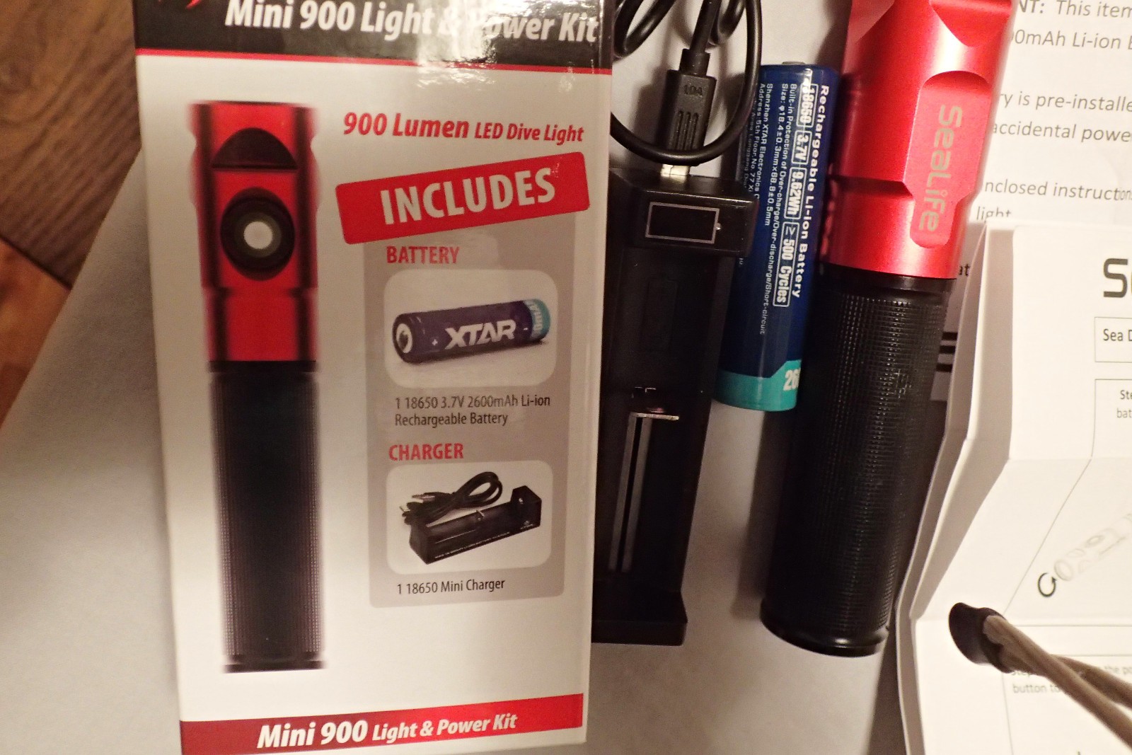 SEALIFE Sea Dragon Mini 900 Underwater Flashlight & Power Kit 900 lumens Mint