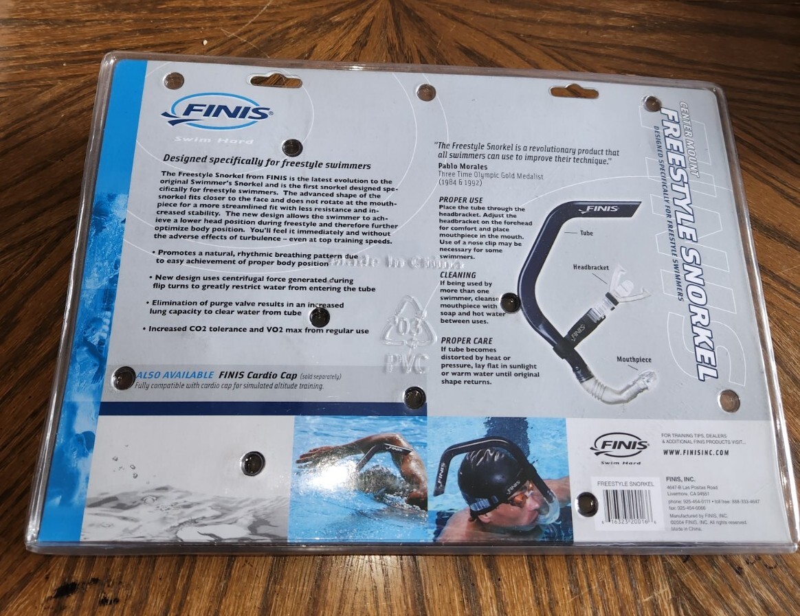 Finis Freestyle Snorkel Blue – Center Mount – Freestyle Swimmers – Snorkeling