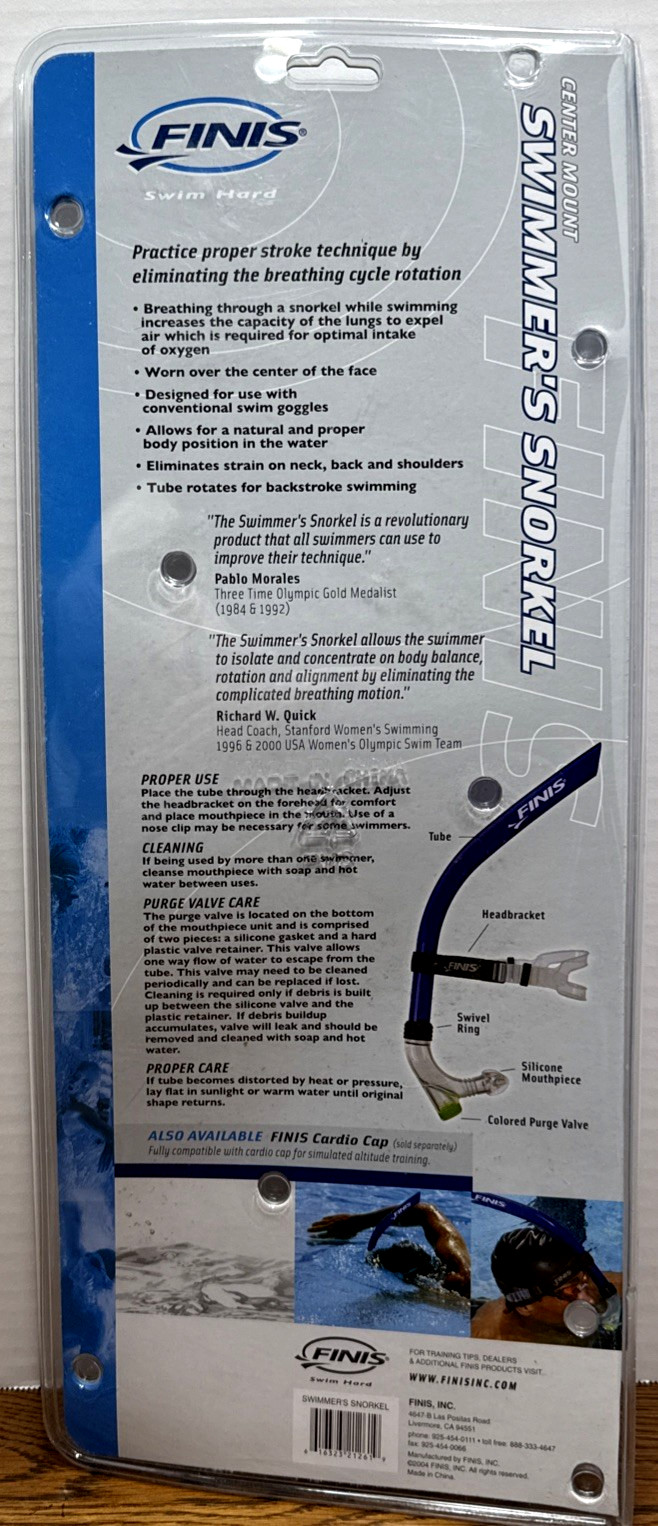 Finis Swimmer’s Snorkel – Center Mount – New!