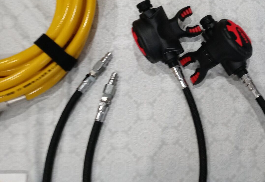 Hookah Diving 2nd stage male plug adapter fits Low pressure line/ 3/8 x 24 SCUBA