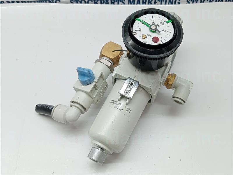 SMC AW30-03B-2-B AW3003B2B Filter Regulator 0.05-0.85MPa w/ Gauge Fast Shipping!