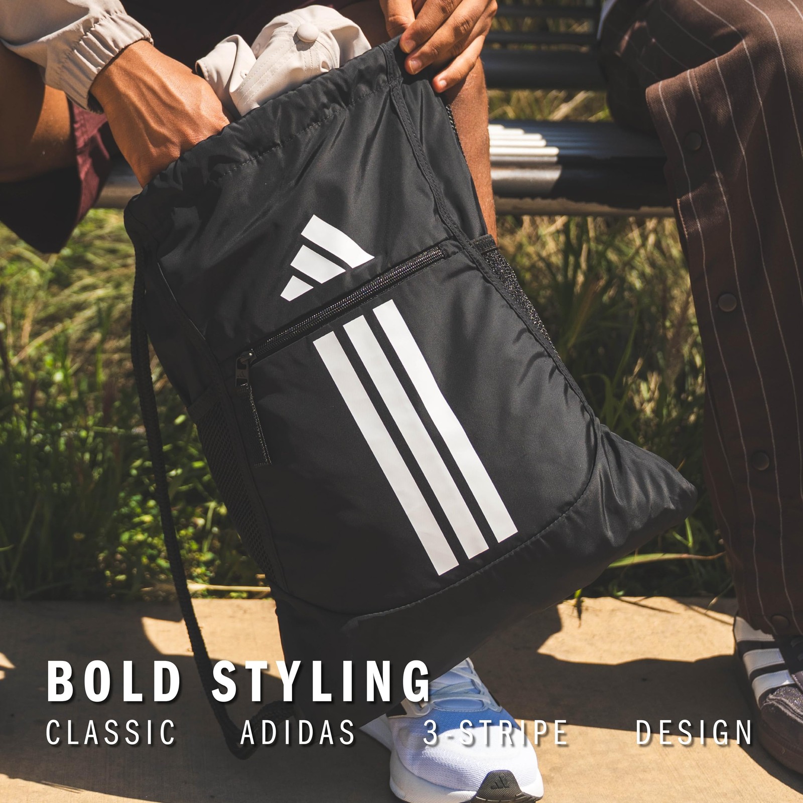 adidas Alliance Sackpack – One Size, 2/Jersey Onix Grey/Black/White