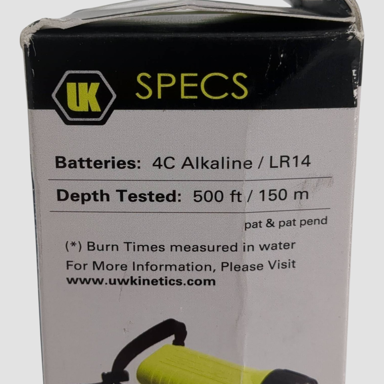 Underwater Kinetics SL4 eLED MK2 Dive Light 600 Lumens up to 500ftDepth Untested