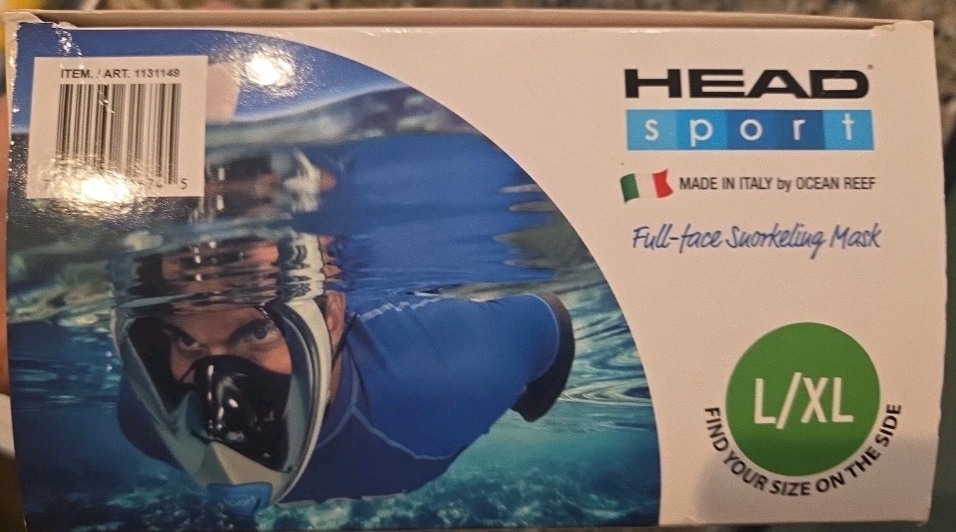 HEAD Sport Full-Face Snorkeling Mask Ocean Reef L/XL – Original Packaging