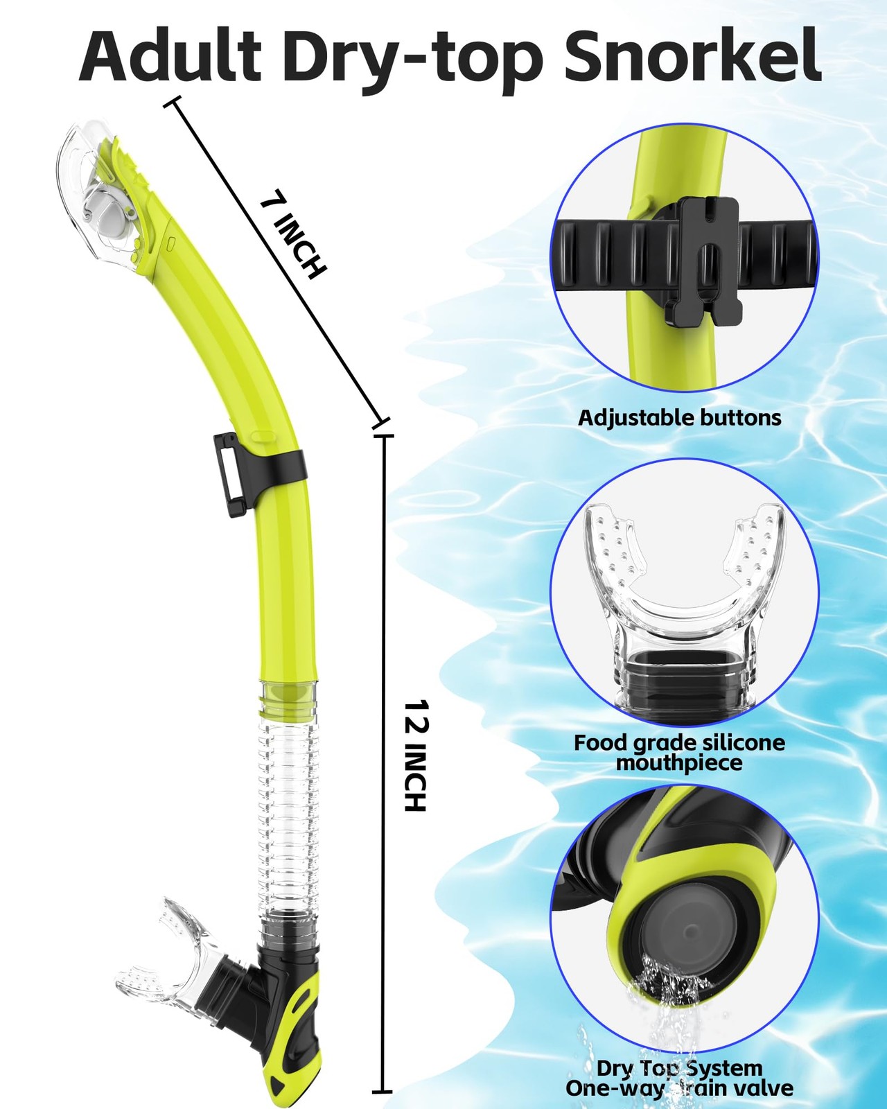 Freela Adult Dry Snorkel Set Scuba Diving Mask with Nose Cover, Safety Temper…