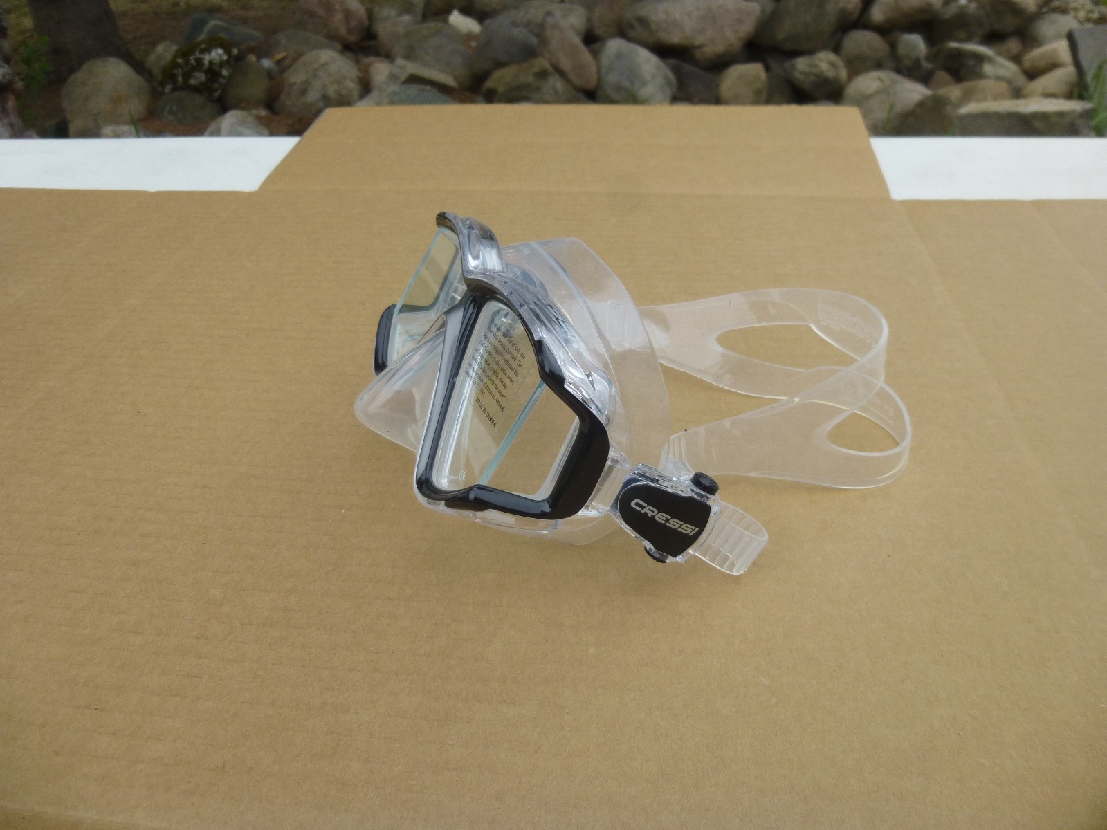 NEW CRESSI WIDE VIEW PANO 4 BLACK & SILVER, CLEAR LENSES SCUBA DIVE DIVING MASK