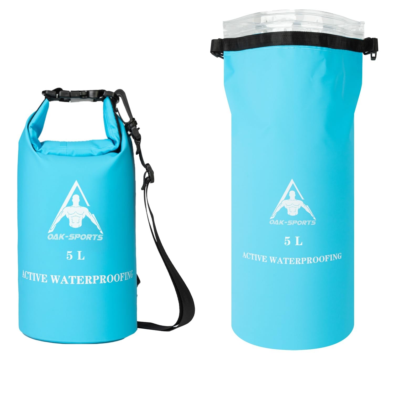 Oak-Sports Dry Bag Waterproof Backpack 5L/10L/20L, Roll Top 5L, Sky Blue