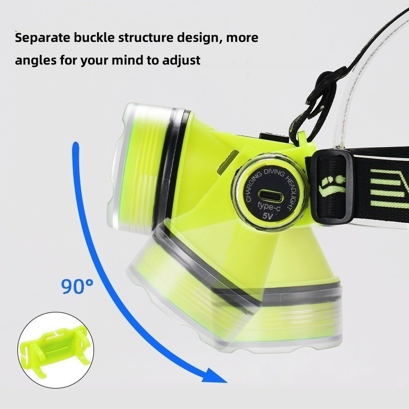 Diving Headlight Waterproof Professional Underwater Flashlight Fishing Light