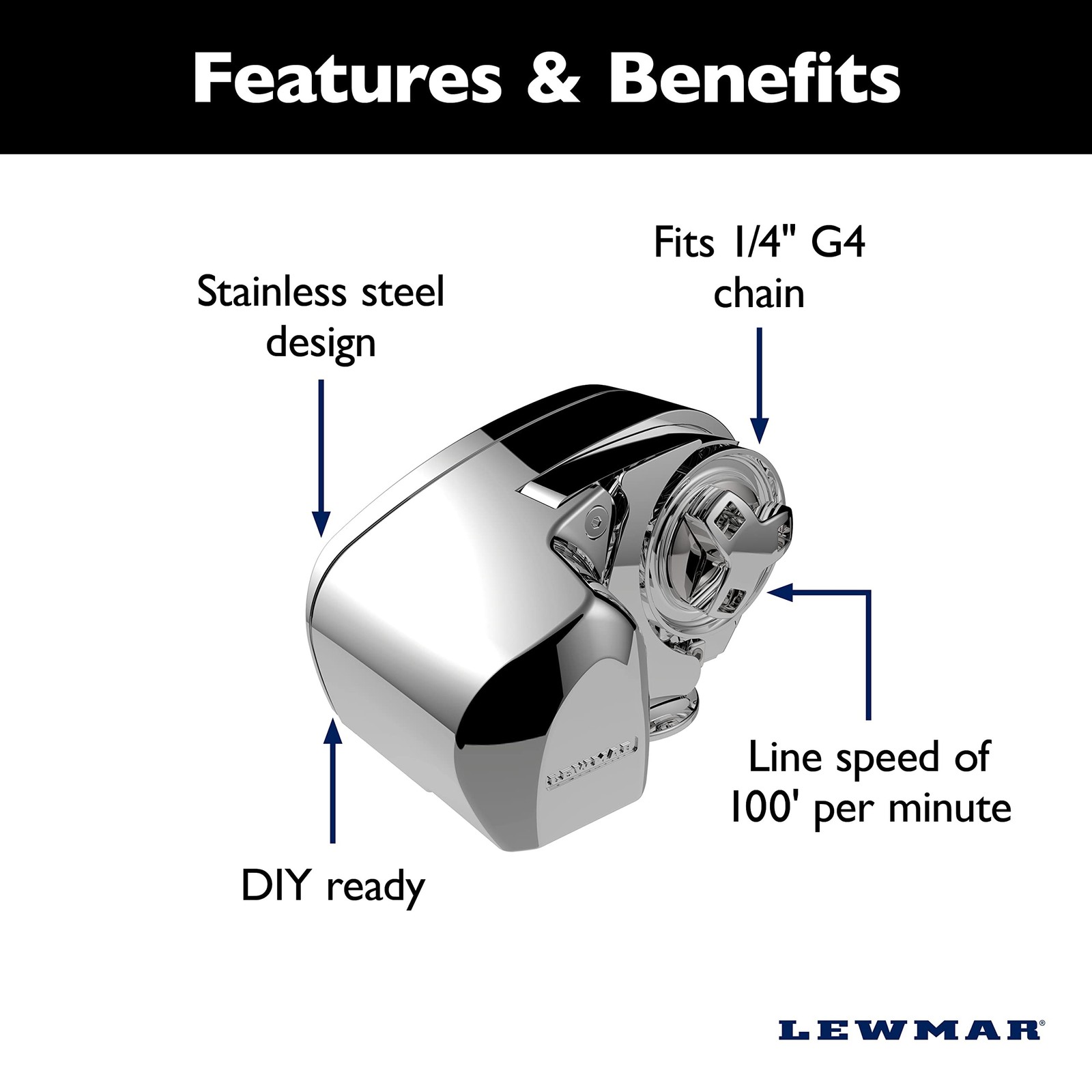 Lewmar PRO-Series 700 6 mm-7 mm-1/4 Pro-Series Windlass (6656011967-310)