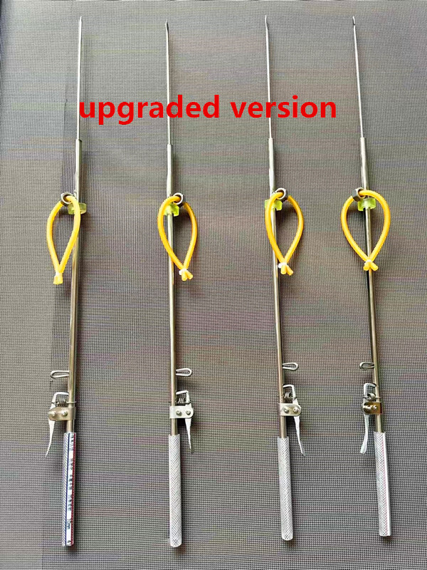 1Pc Stainless Steel Rubber Band Ejection Fish Gun Diving Guns-without/ with Barb