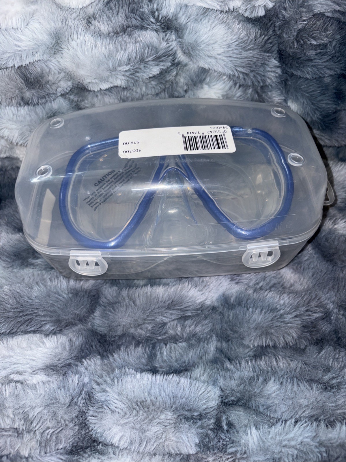 Scuba Aqua Lung Technisub Mythos Mask Goggles Blue Case Included New