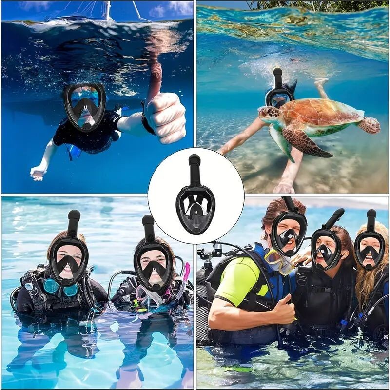 Full Face Snorkel Mask Diving Scuba Goggles Swimming Kids Adults Anti-Fog Swim