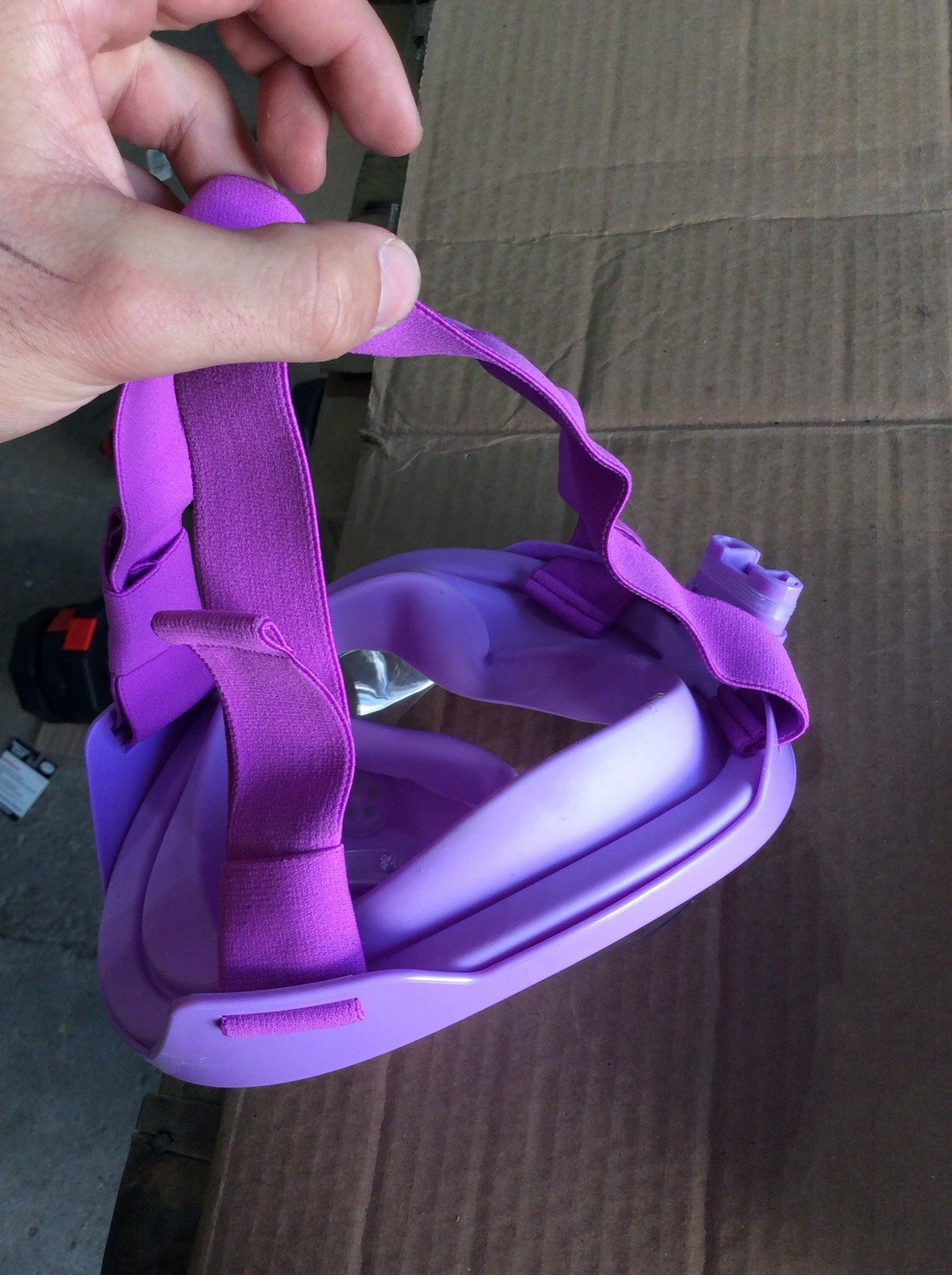 Full Face Snorkel Diving Mask XS – Purple Anti-Fog Swim Gear with Accessories