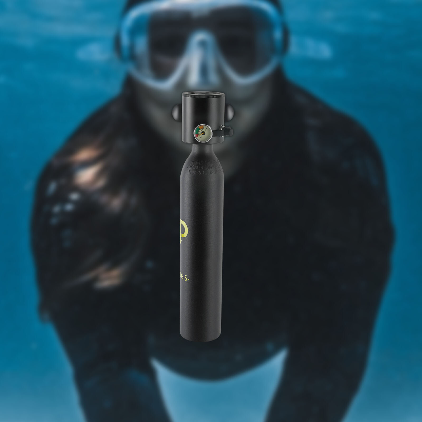 Mini 0.5L Scuba Oxygen Cylinder Diving Air Tank Kit Snorkeling Breath Equipment